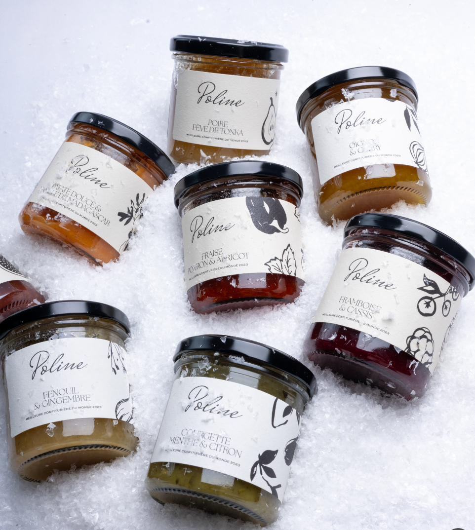 Coffret Poline đ 6 confitures + carte cadeau